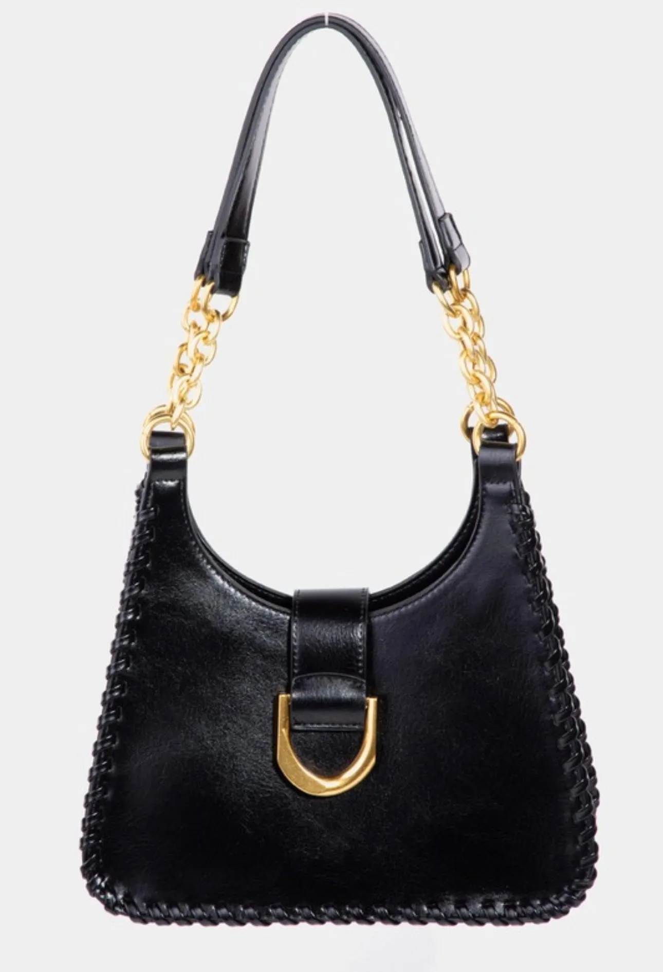 Ava Faux Leather Weave Trim Bag