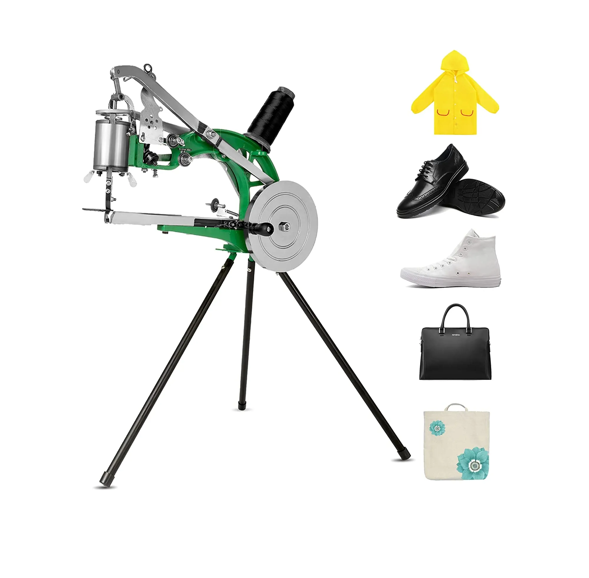 BEAMNOVA Leather Cobbler Sewing Machine Industrial Hand Heavy Duty Shoe Repair Equipment with Needles for Canvas Cotton Linen Sewing Craft Tools