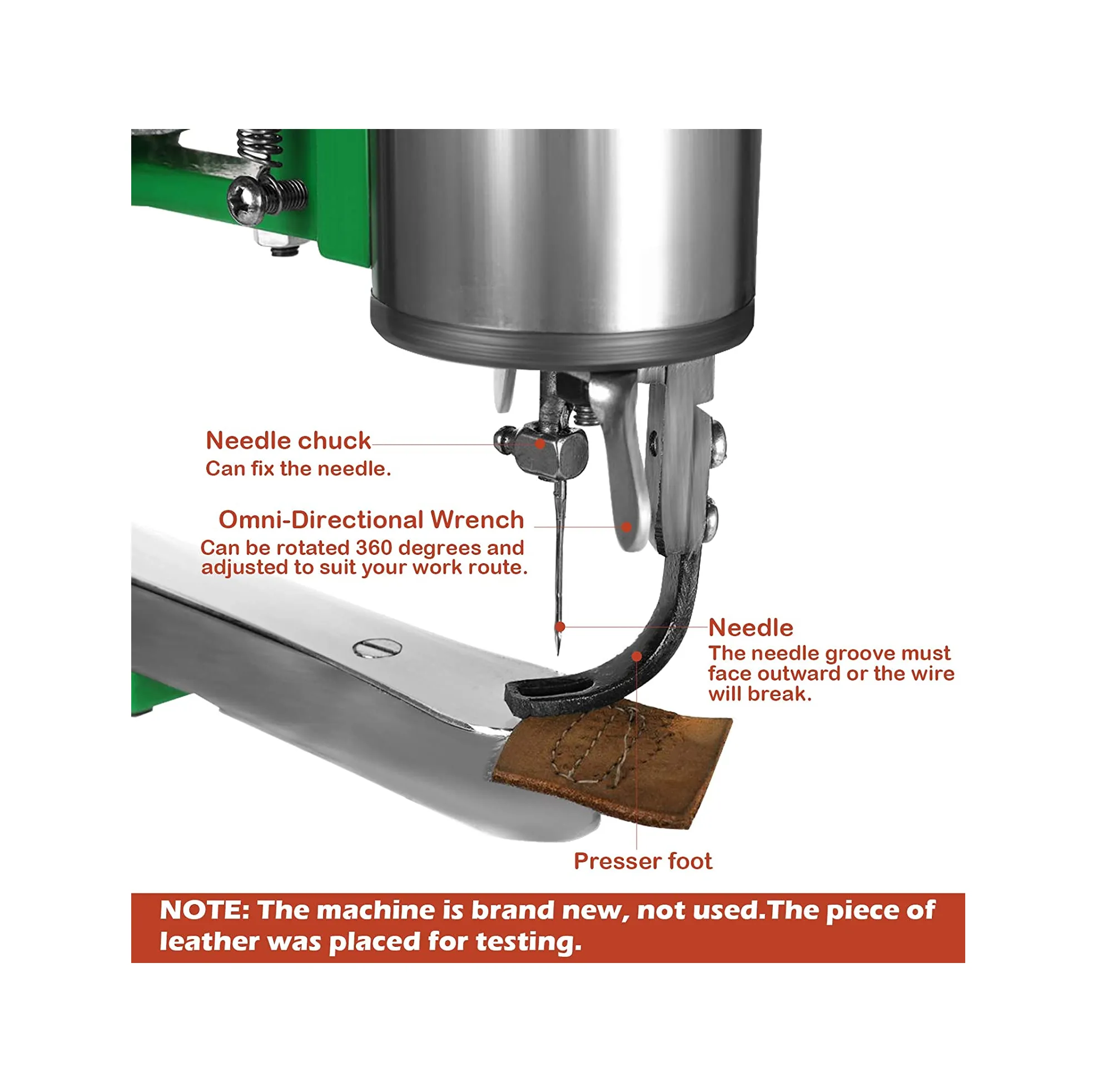 BEAMNOVA Leather Cobbler Sewing Machine Industrial Hand Heavy Duty Shoe Repair Equipment with Needles for Canvas Cotton Linen Sewing Craft Tools