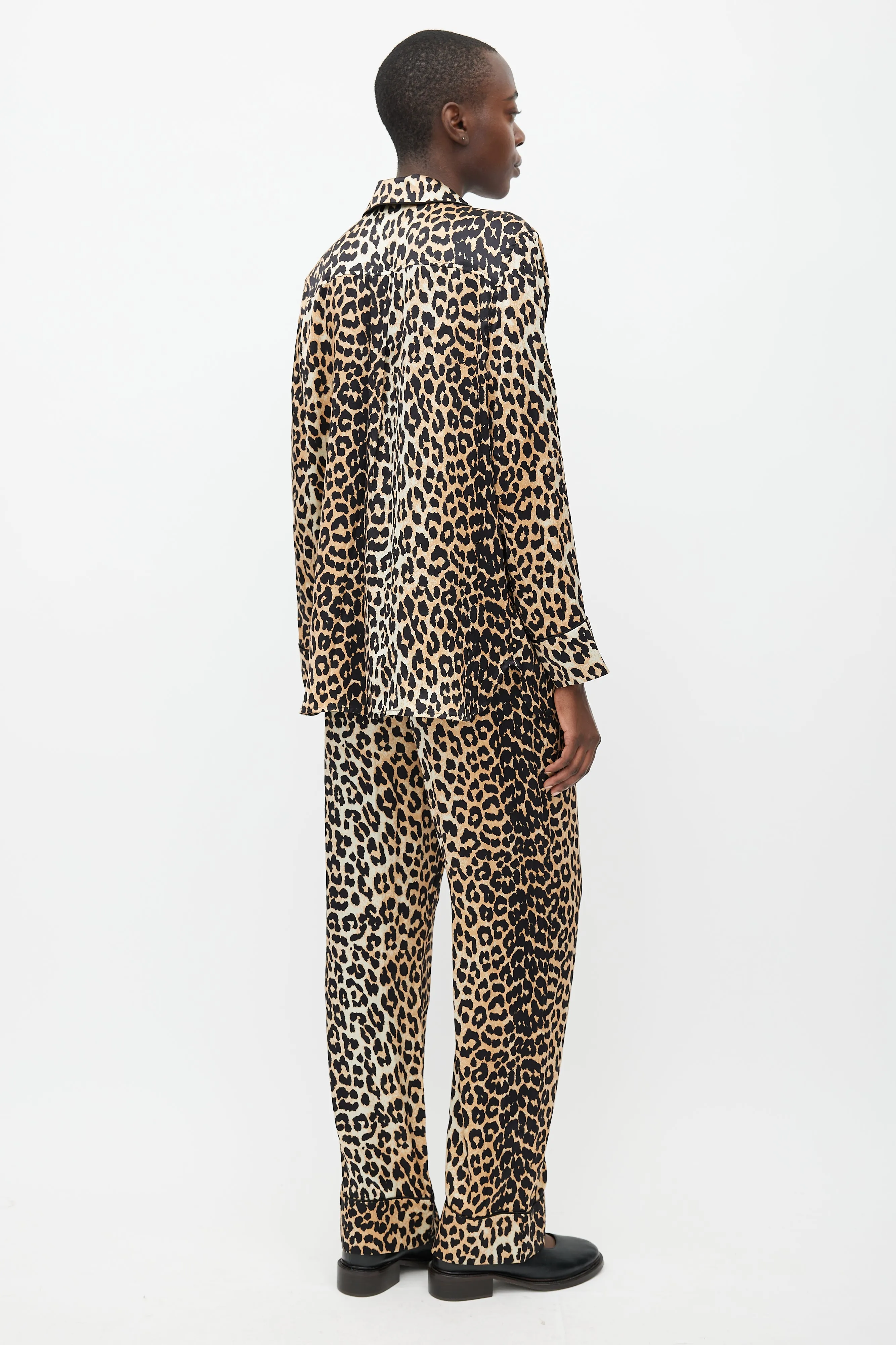 Black & Brown Silk Printed Set