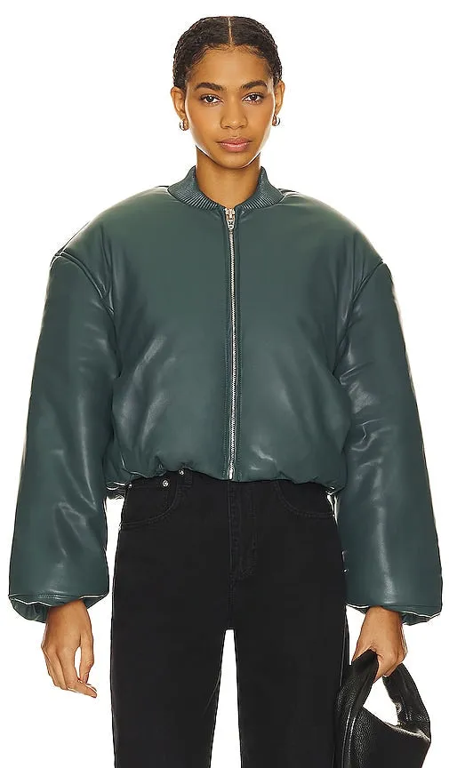 BLANKNYC Faux Leather Jacket in Teal