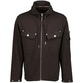 C.P. Hooded Openend Fleece Lens Zip Cardigan