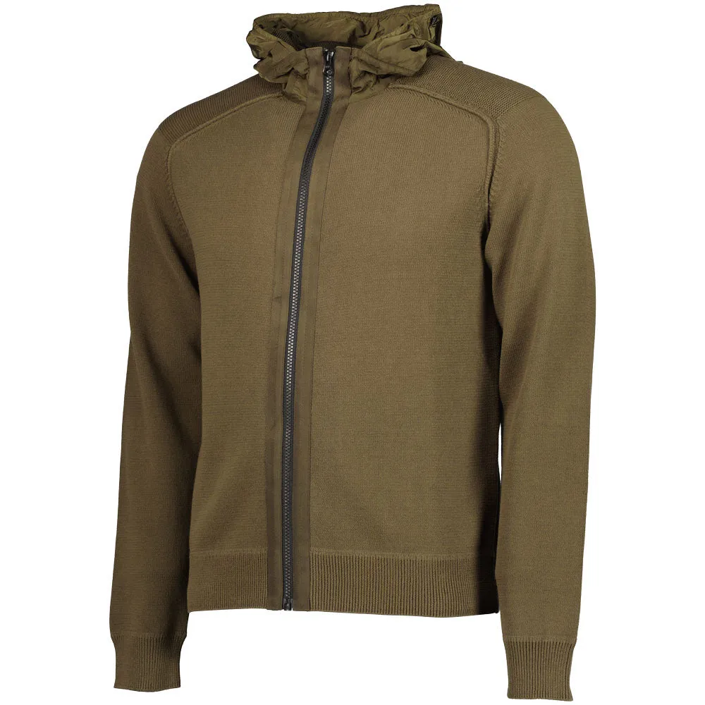 C.P. Junior Zip Up Goggle Hooded Knit