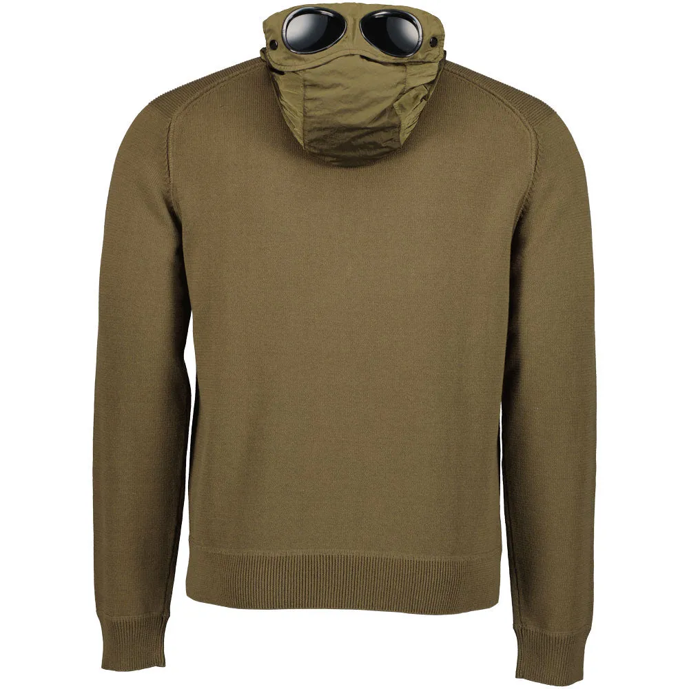 C.P. Junior Zip Up Goggle Hooded Knit