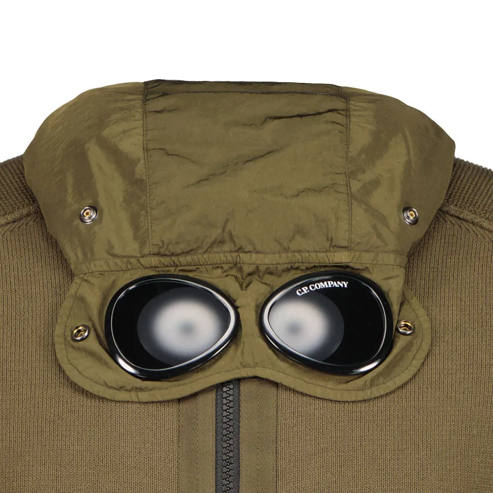 C.P. Junior Zip Up Goggle Hooded Knit