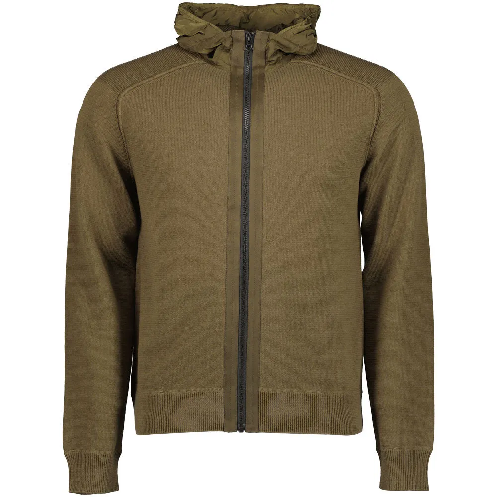 C.P. Junior Zip Up Goggle Hooded Knit