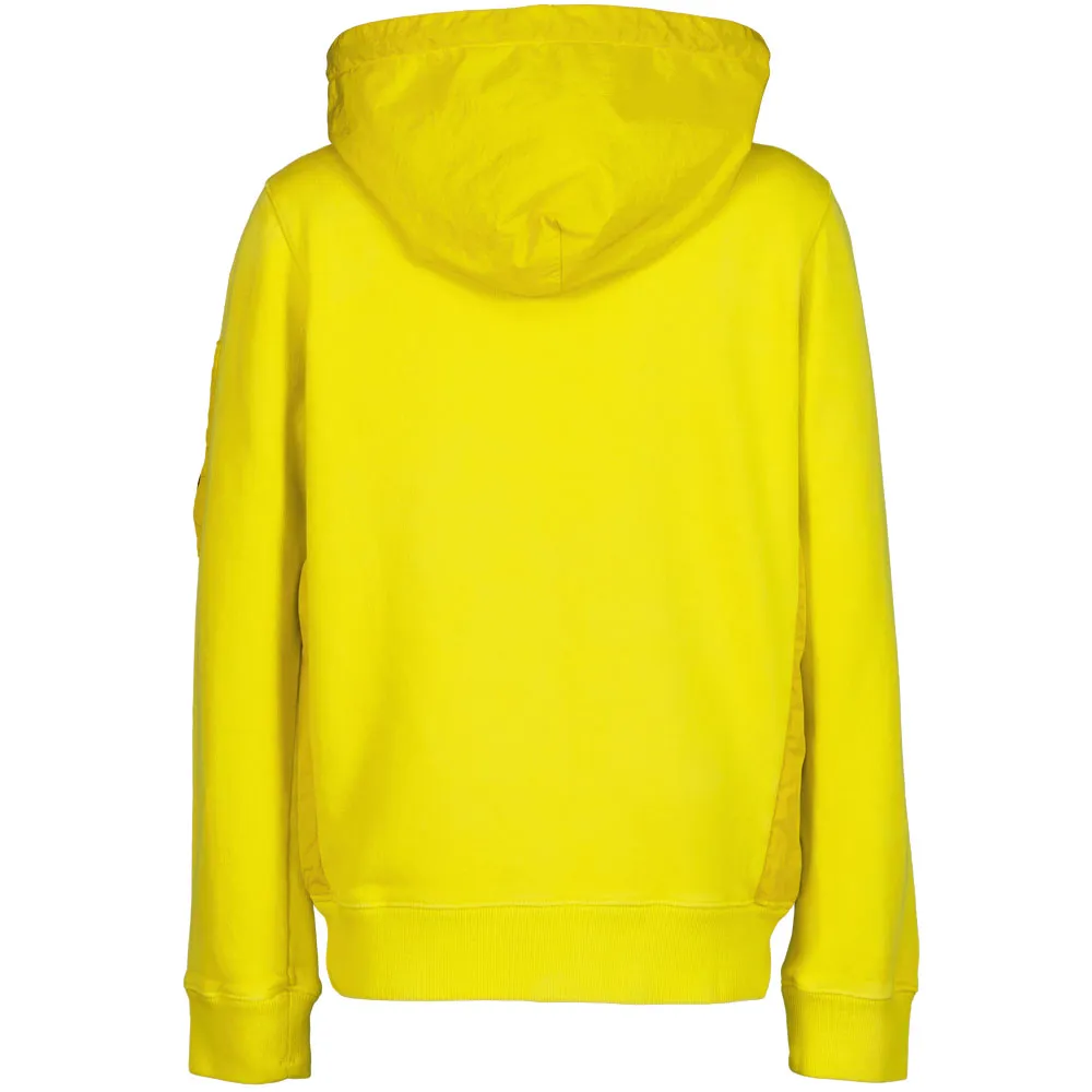 C.P. Junior Zip Up Mixed Hooded Lens Sweatshirt
