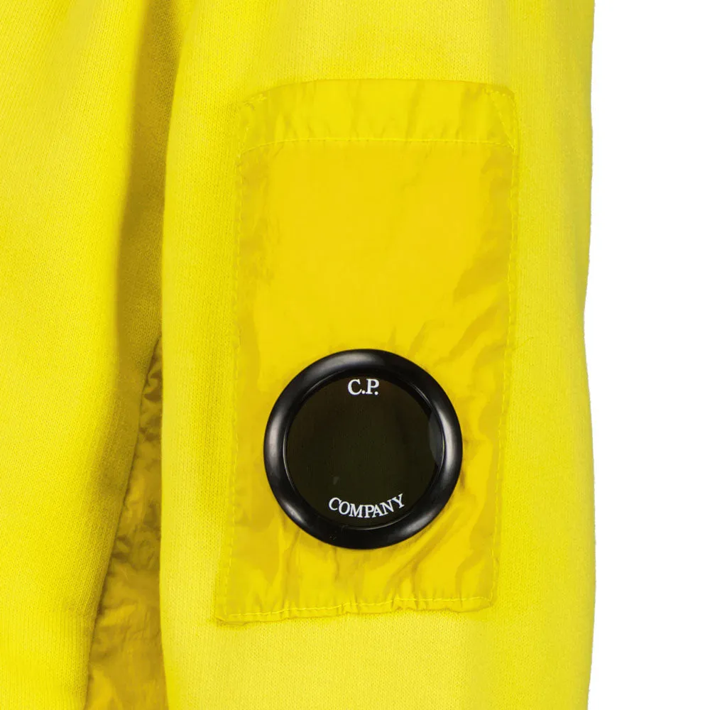 C.P. Junior Zip Up Mixed Hooded Lens Sweatshirt