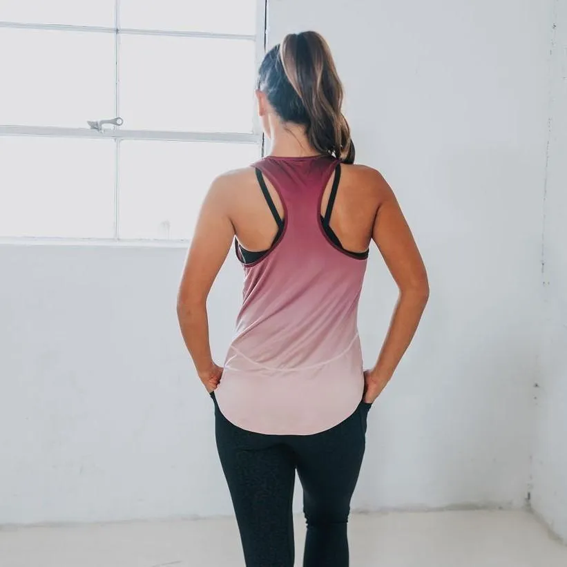 Extra Mile Tank - Mulberry Ombre