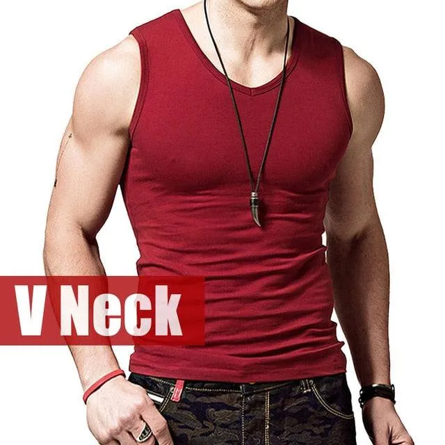Great Men's Tank Tops - Fashion Summer Style Sleeveless Undershirts - Casual Cotton Men's Vest Tops (TM7)(CC1)(F101)(F8)(F11)