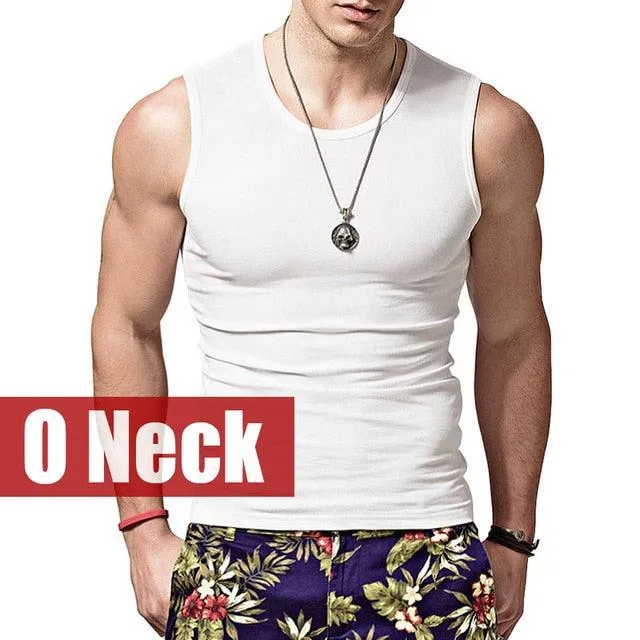 Great Men's Tank Tops - Fashion Summer Style Sleeveless Undershirts - Casual Cotton Men's Vest Tops (TM7)(CC1)(F101)(F8)(F11)