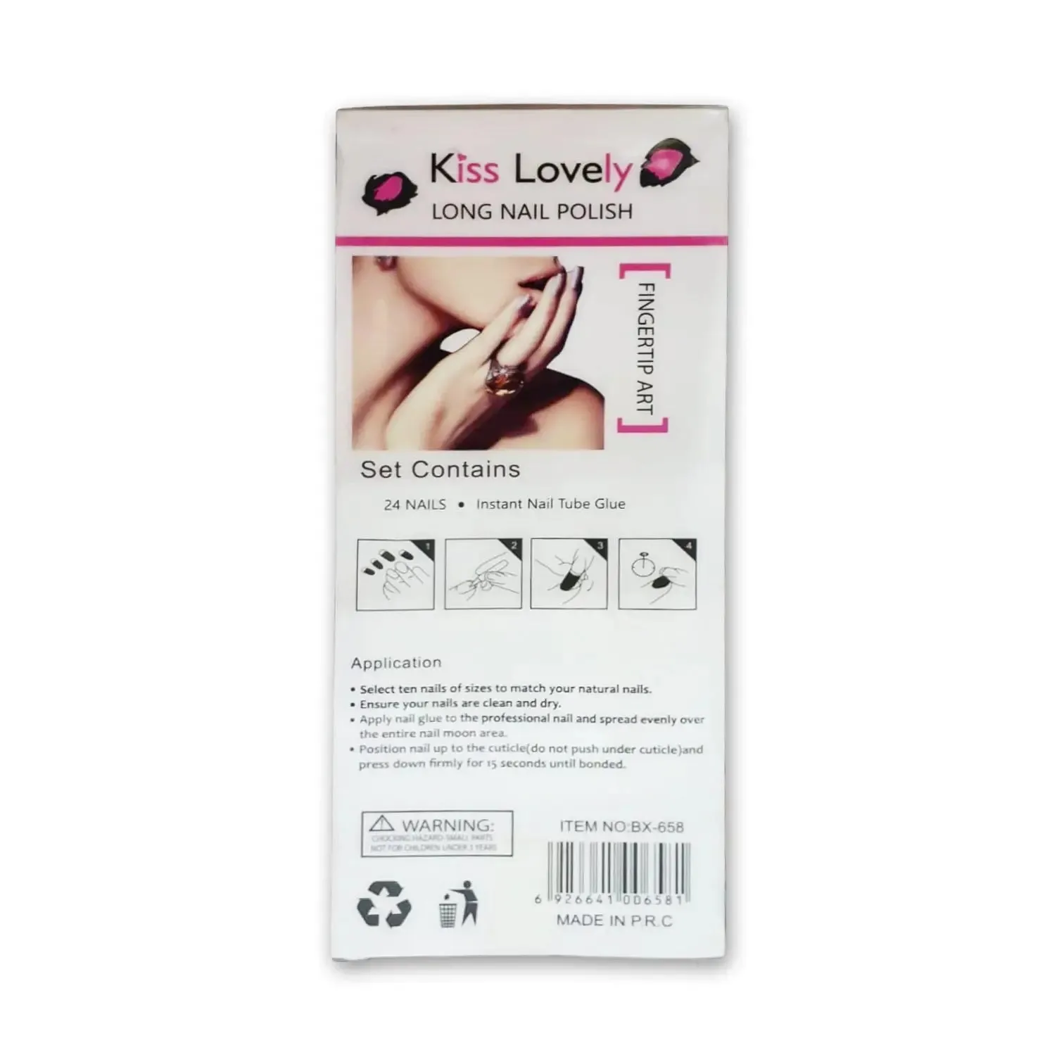 Kiss Lovely Leopard Print  Long Nail Art - 24 nails