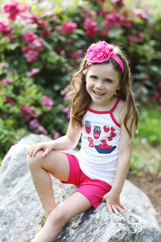 Lemon Loves Lime Girls White / Red / Blue Jamma Party Tank Top