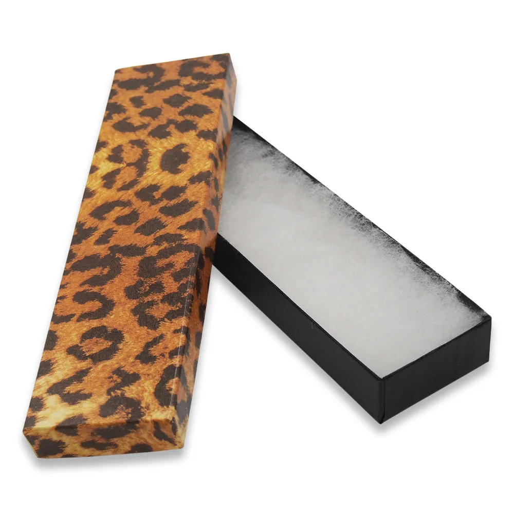 Leopard Print Cotton Filled Boxes - (10 Boxes/Pack) - 7 Sizes Available!