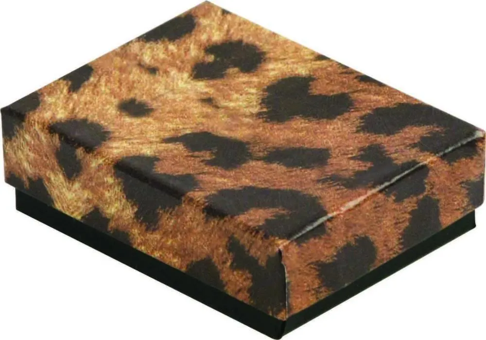 Leopard Print Cotton Filled Boxes - (10 Boxes/Pack) - 7 Sizes Available!