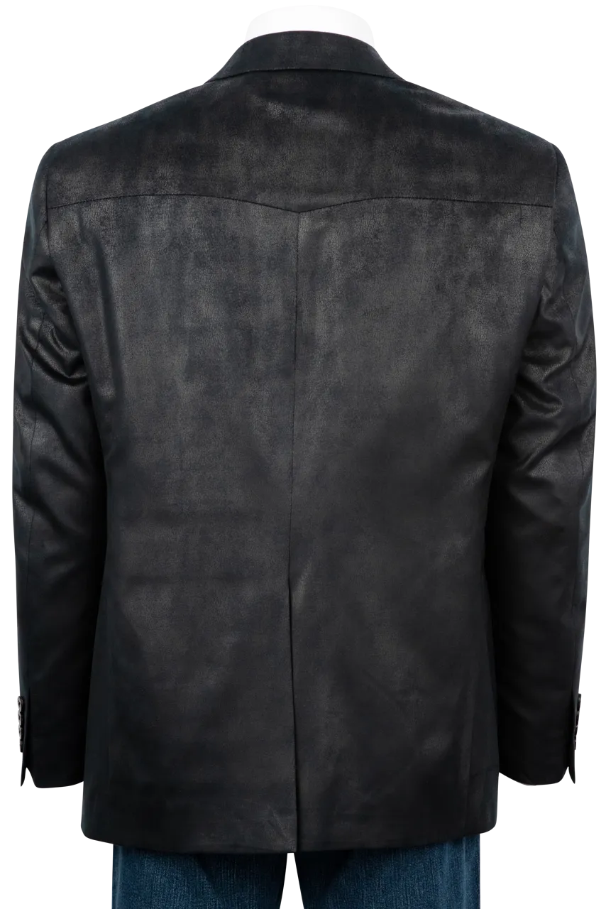 Pinto Ranch Black Leather Micro Fiber Sport Coat