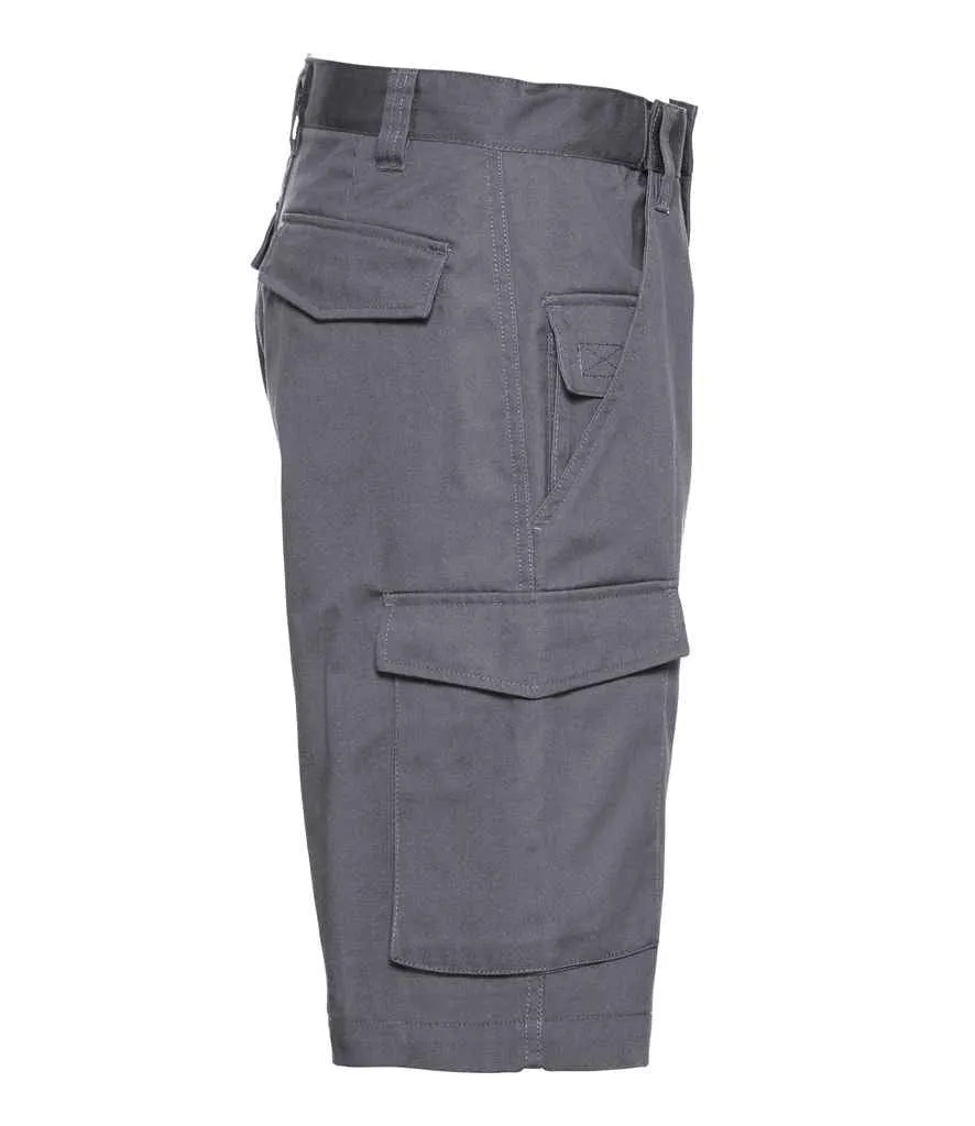 Russell Workwear Poly/Cotton Shorts | Convoy Grey