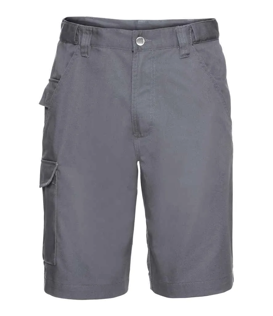 Russell Workwear Poly/Cotton Shorts | Convoy Grey