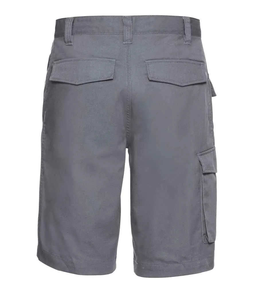 Russell Workwear Poly/Cotton Shorts | Convoy Grey