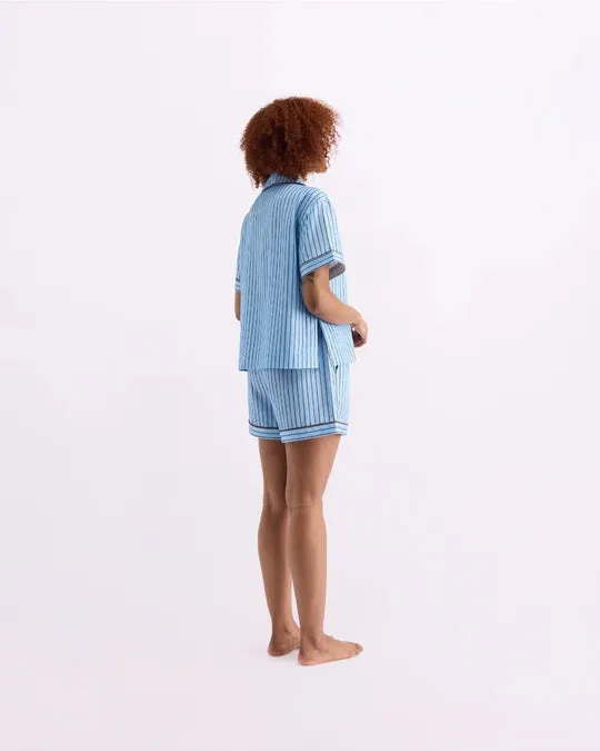 SLEEP SHORT | ICED CHOCOLATE STRIPE