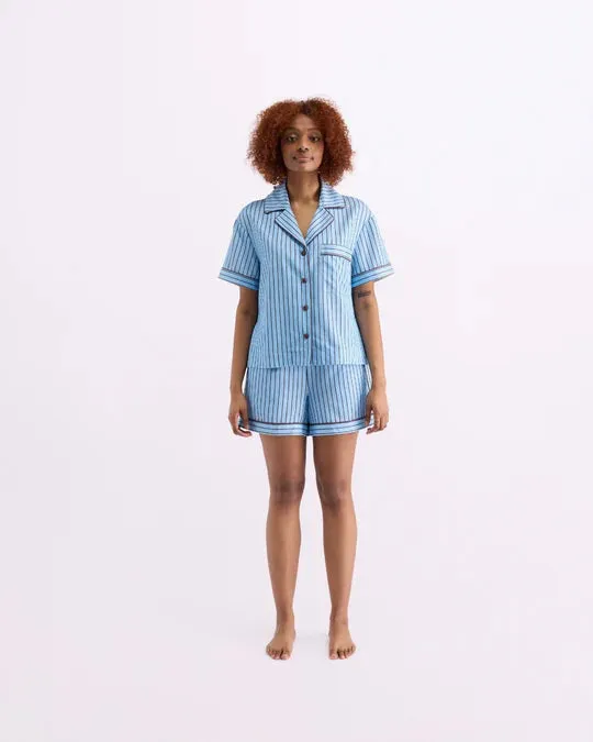 SLEEP SHORT | ICED CHOCOLATE STRIPE