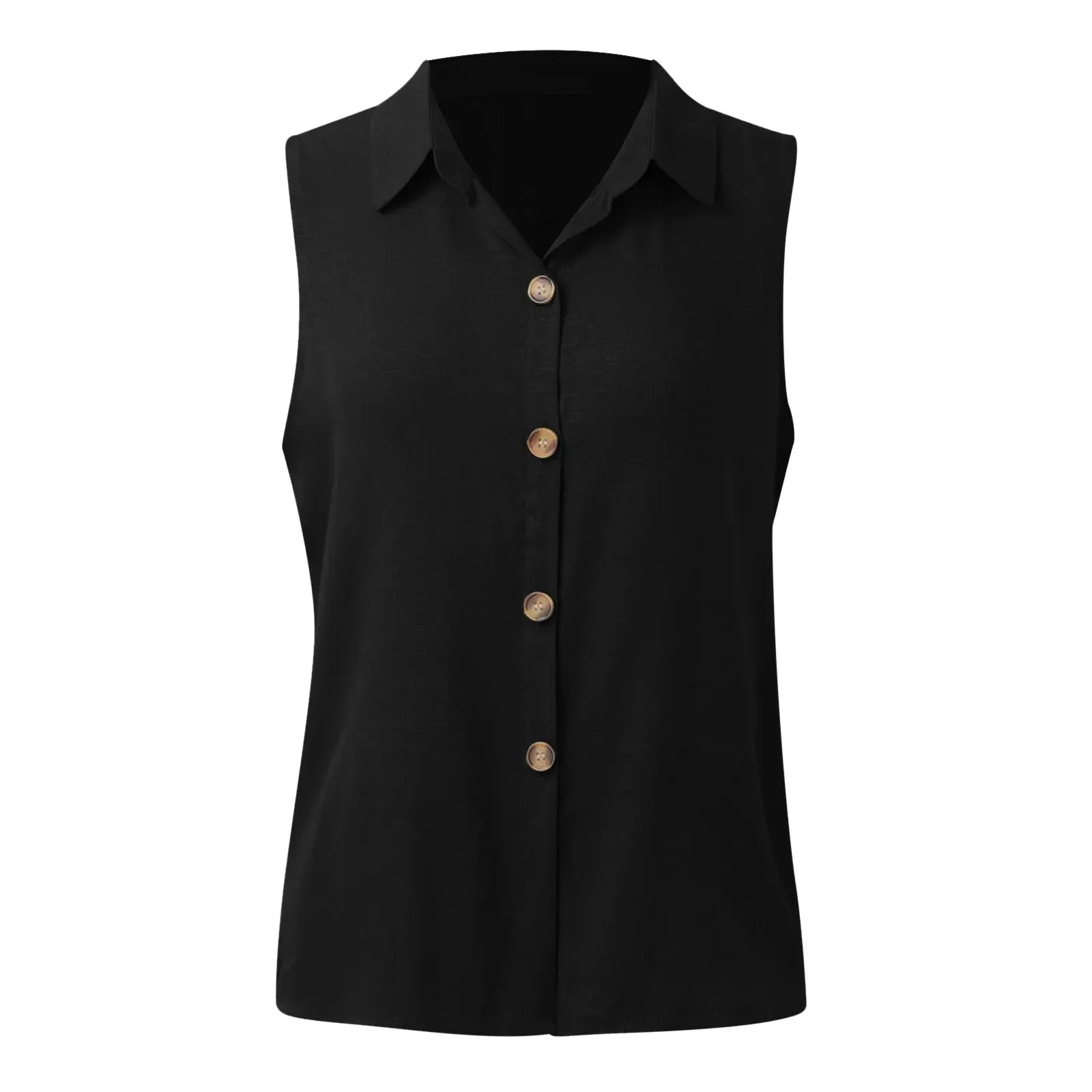 Solid Sleeveless Business Work Top