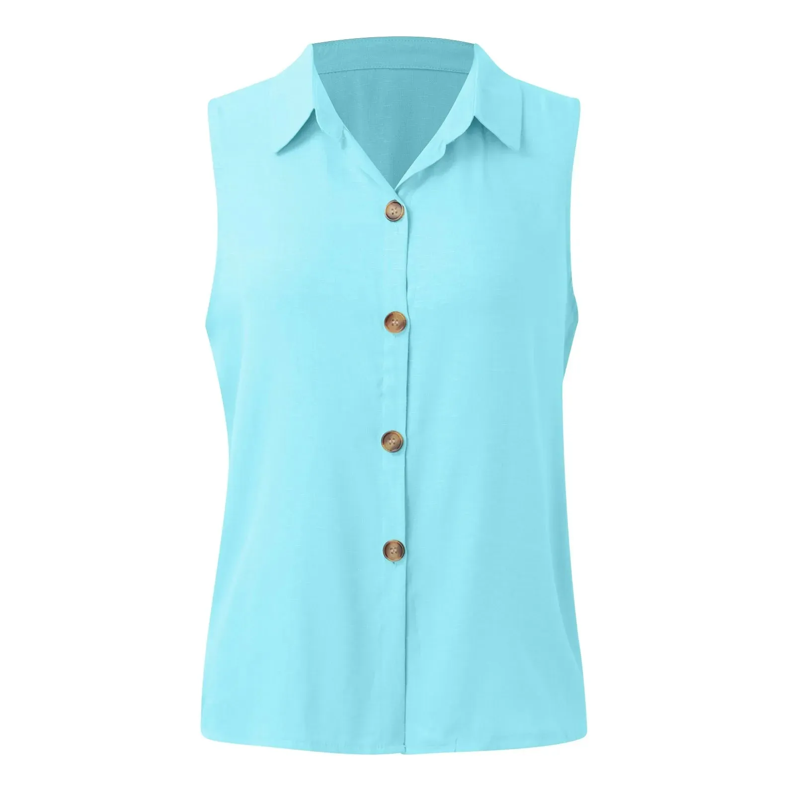 Solid Sleeveless Business Work Top