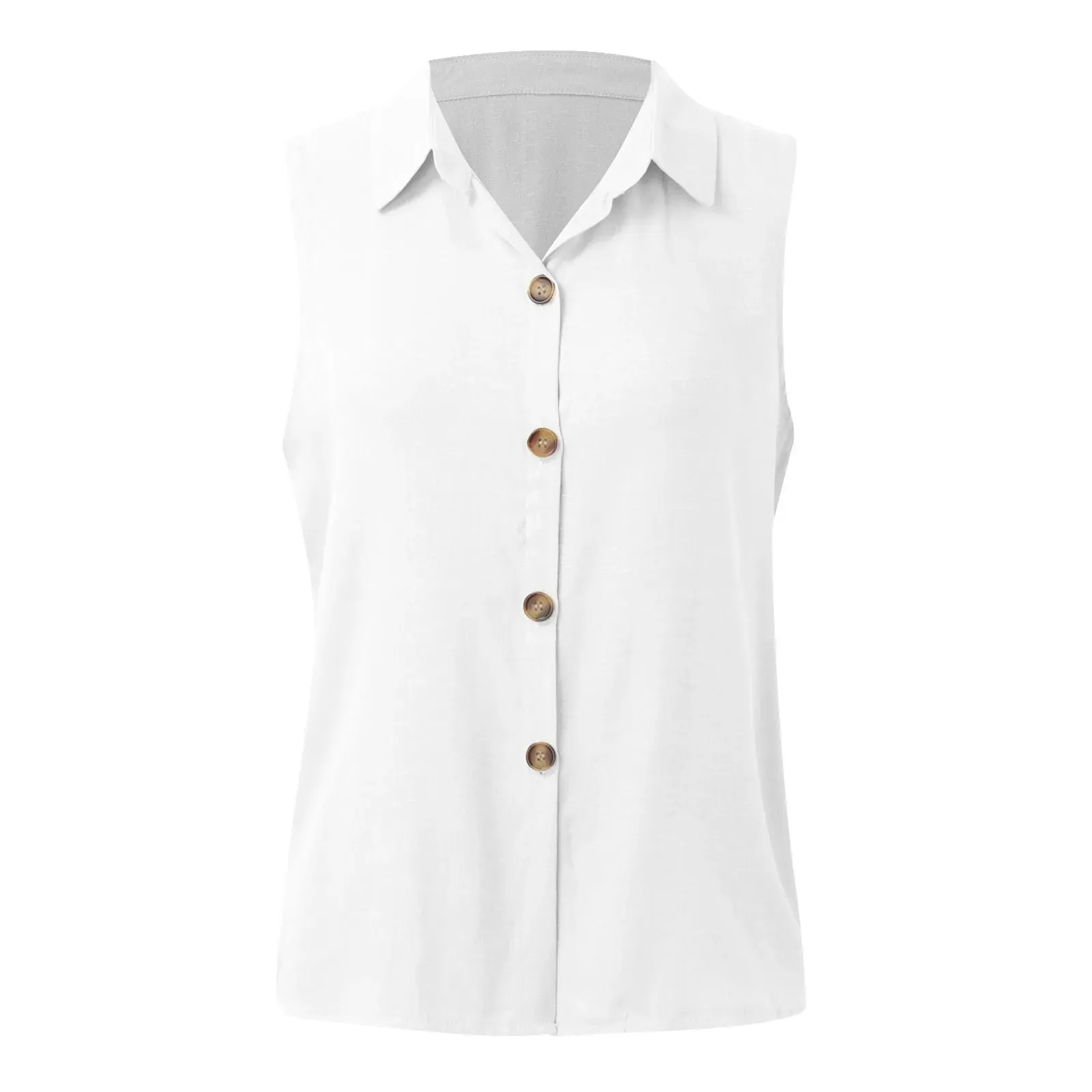 Solid Sleeveless Business Work Top