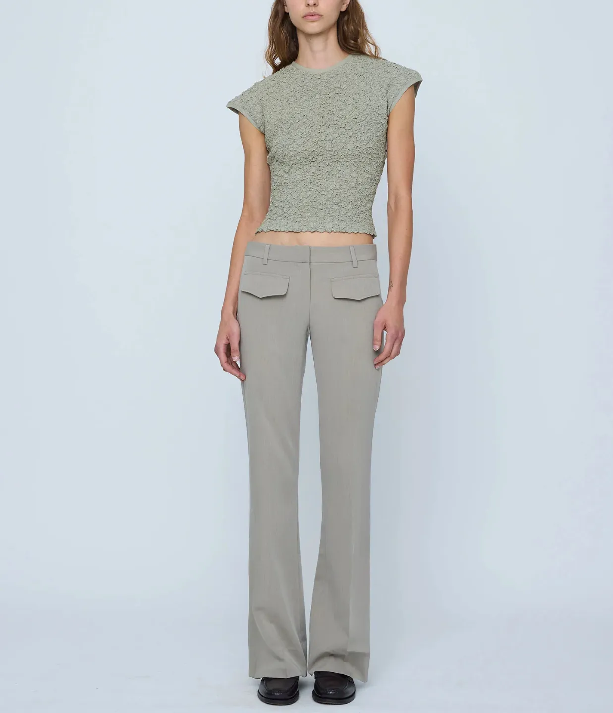 Utility Low Rise Trousers in Mushroom