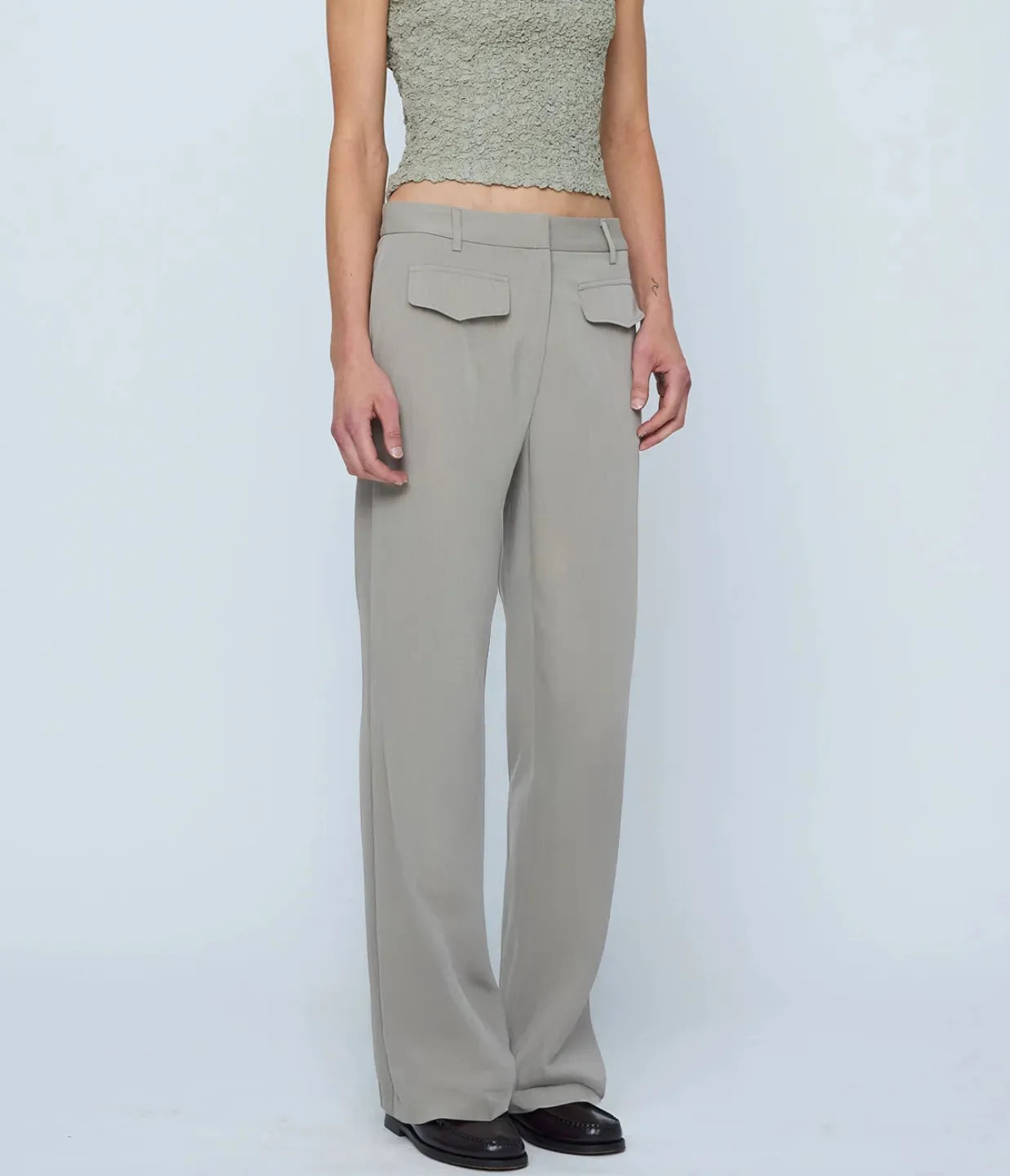 Utility Low Rise Trousers in Mushroom