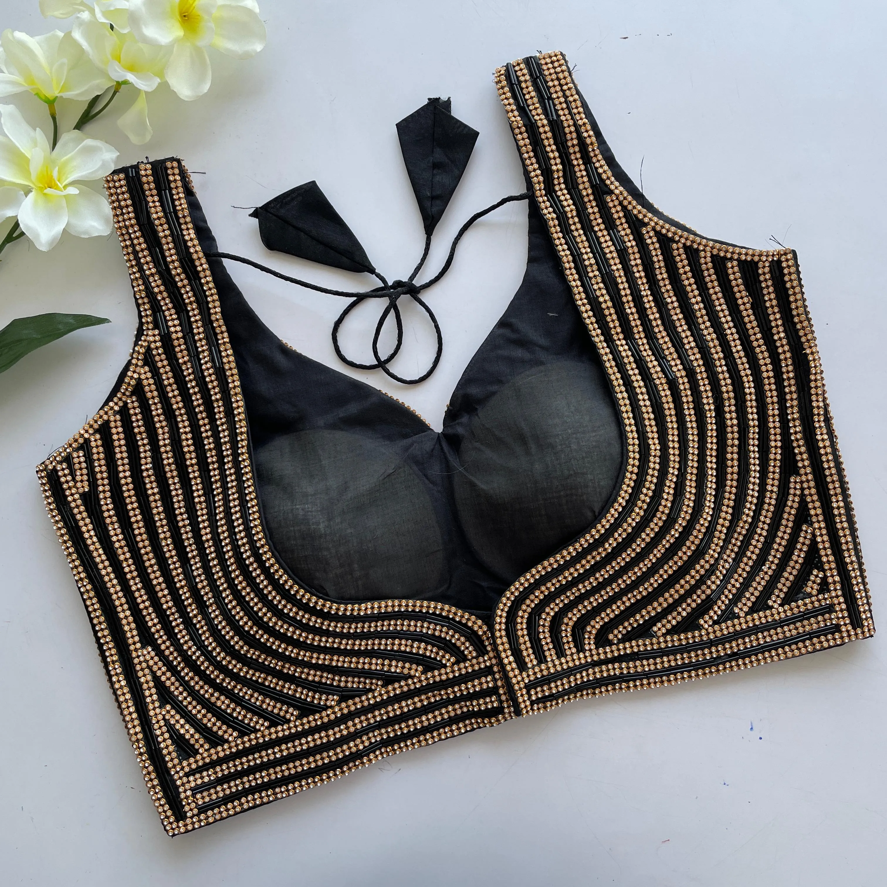 Women's Designer Party Wear Handcrafted Pearl Work Blouse