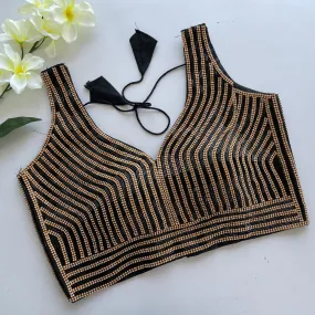 Women's Designer Party Wear Handcrafted Pearl Work Blouse