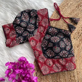 Women's Designer Pure Ajrakh Cotton Print Blouse
