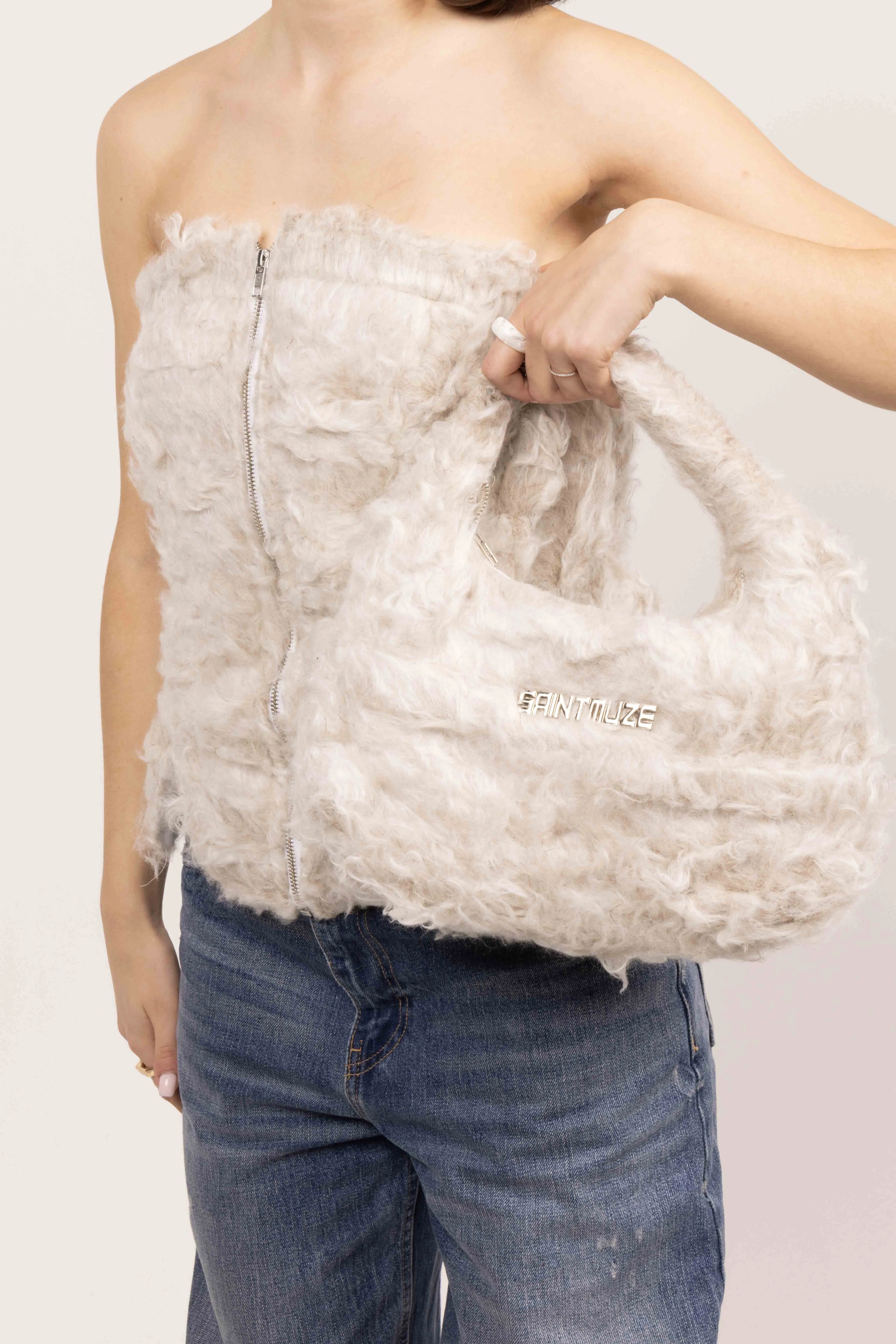 Zip Up Corset Fur